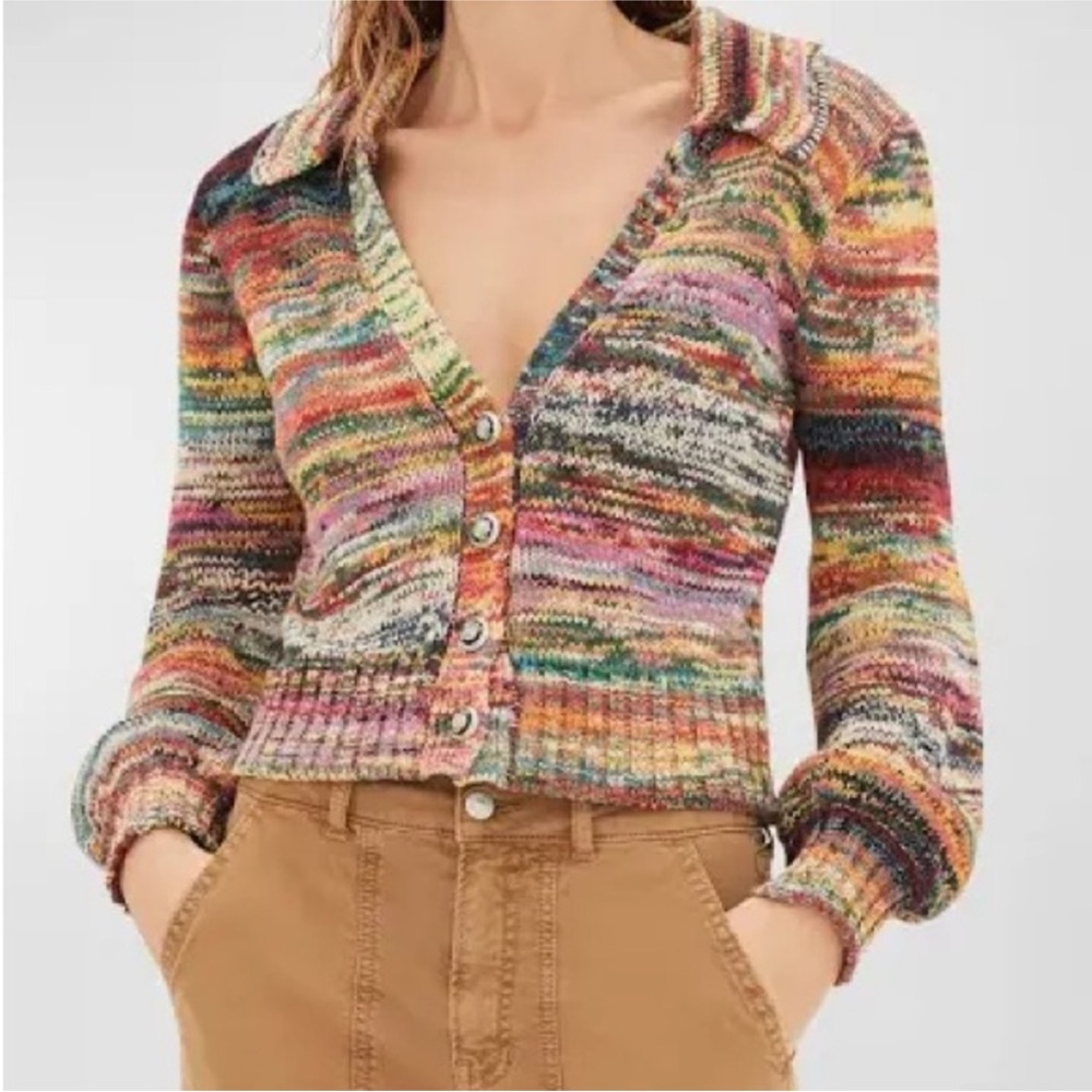 Veronica Beard Damaris rainbow cardigan size XS
